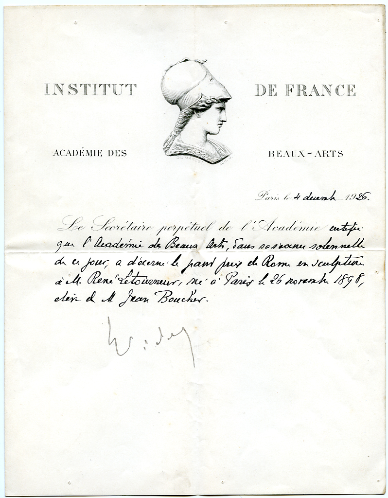 Premier Prix de Rome 1926